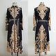 Arab Women's Wear Arabic Print Swing Dress - EX-STOCK CANADA