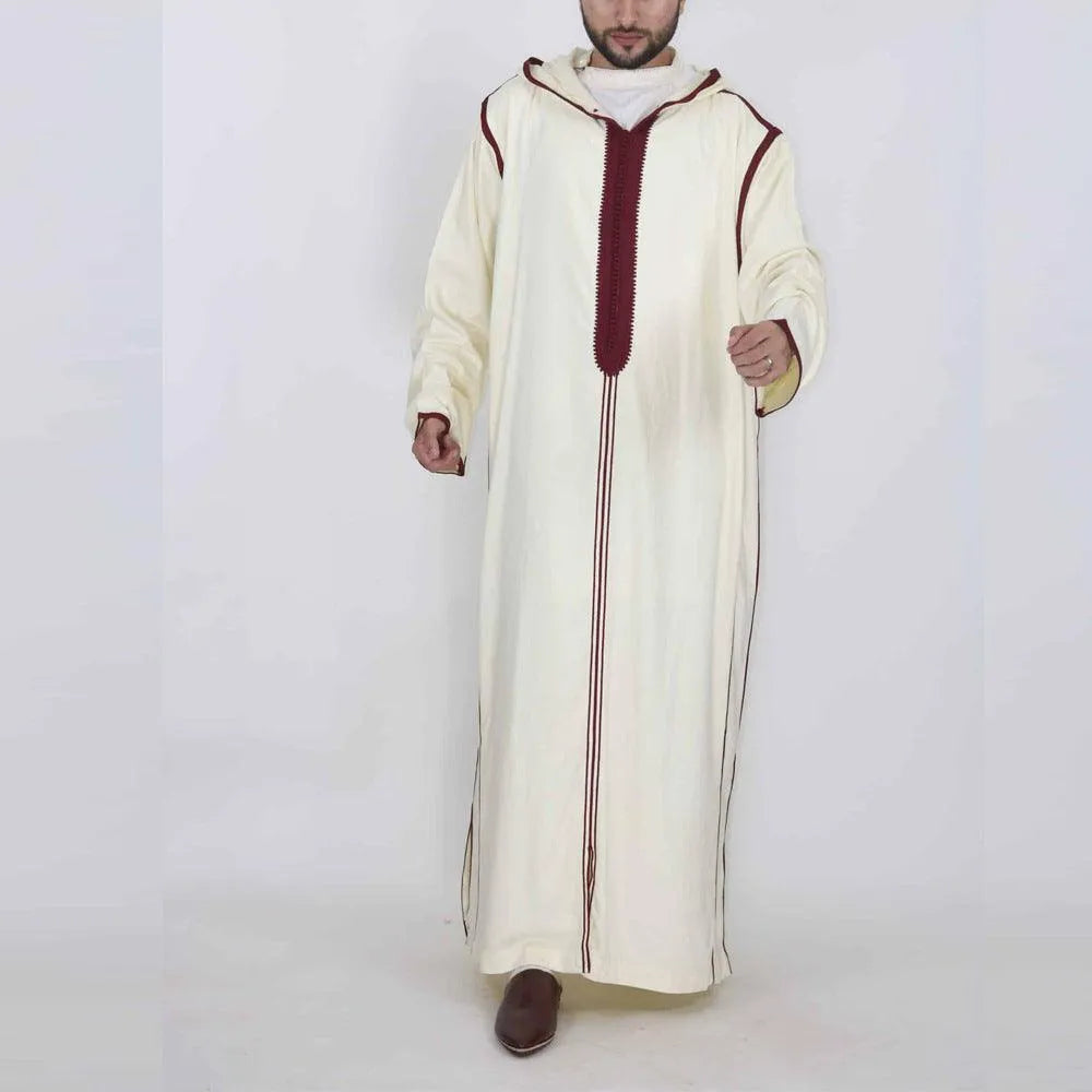 Arabic Long Men's Hooded Shirt Robe - EX-STOCK CANADA