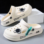 Astronaut Decor Slippers Summer Indoor Home Shoes Outdoor Garden Clogs Shoes - EX-STOCK CANADA
