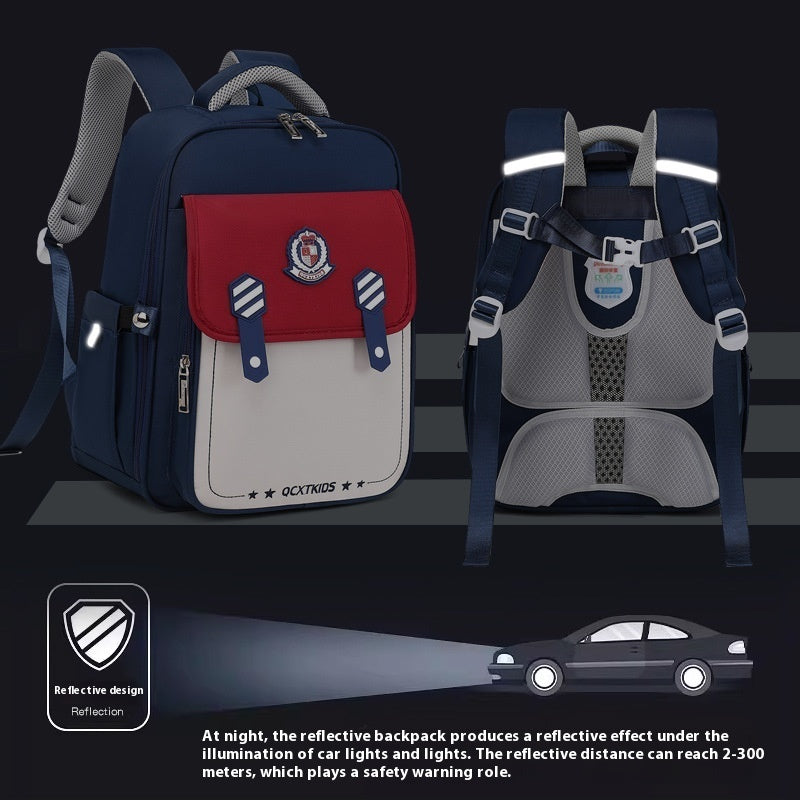Lightweight Burden-reducing Spine-protecting Schoolbag Backpack Bookbag for Boy and Girl