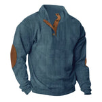 Corduroy Casual Stand Collar Long-sleeved Sweater men