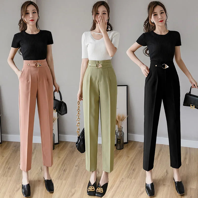 High-waisted Women's Trousers And Small Trousers