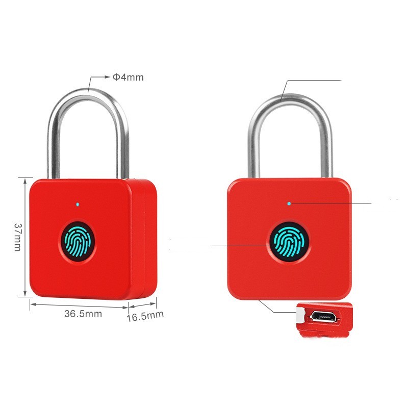 Smart Lock Fingerprint Digital  Door Padlock for Home Biometric Keyless Lock