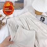 Autumn And Winter New High Waist Loose And Slimming Straight Casual Trousers