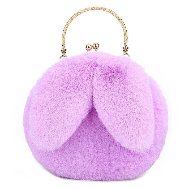 Baby Girl Fashion chain ear plush handbag - EX-STOCK CANADA