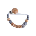 Baby's Wood Silicone Beads Pacifier Clip - EX-STOCK CANADA