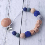 Baby's Wood Silicone Beads Pacifier Clip - EX-STOCK CANADA