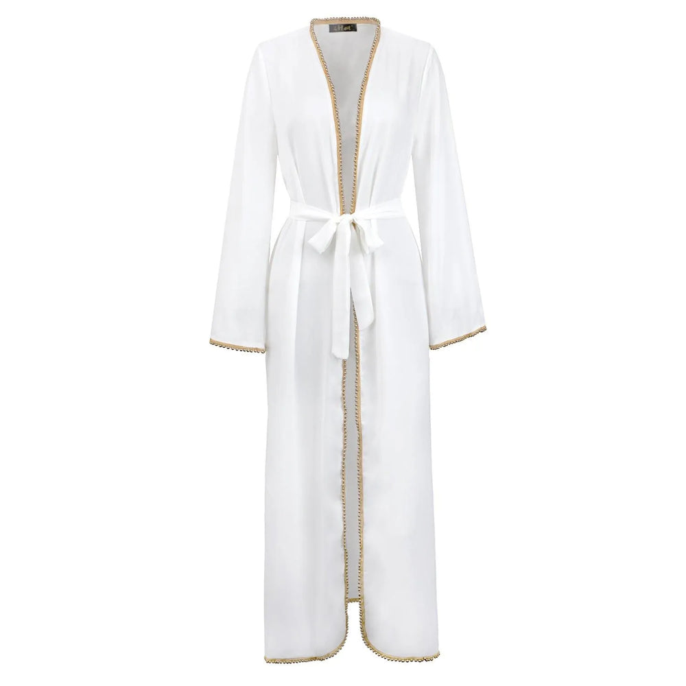 Bandage cardigan robe Arab dress - EX-STOCK CANADA