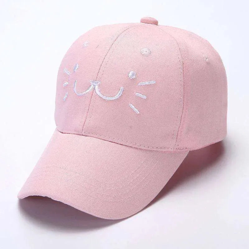 Baseball Korean Sunscreen Cute Kitten Cap - EX-STOCK CANADA