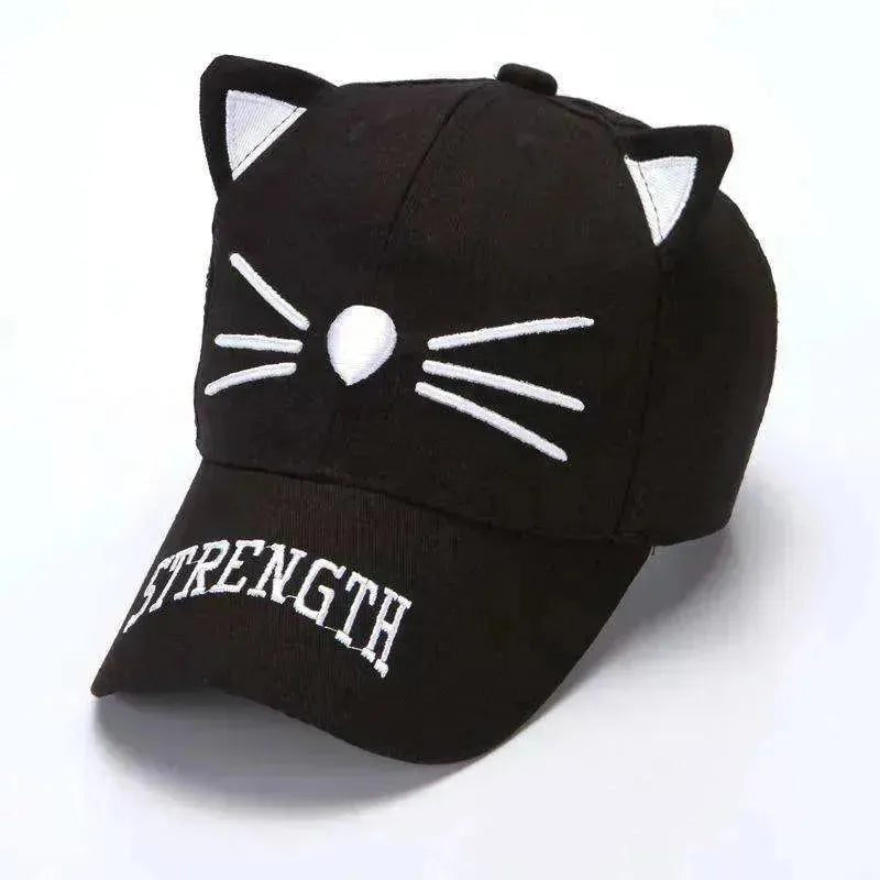 Baseball Korean Sunscreen Cute Kitten Cap - EX-STOCK CANADA