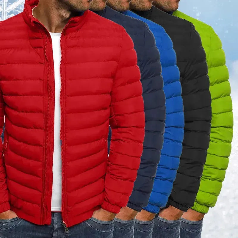 Herbst Winter Windproof Lange Pufferjacken für Männer Baumwolle gepolstert