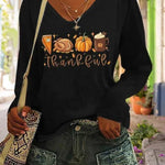 Women's V-neck Long Sleeved T-shirt