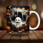 Taza de café de cerámica de calabaza de Halloween