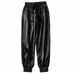 Women's Trousers With Slippery Surface Jogging Trousers