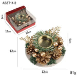 Christmas candle wreath Xmas New Year candle holders decors