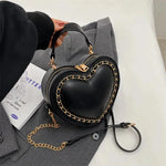 Women's Fashion Casual Heart Shaped Chain Shoulder Messenger Crossbody Bag