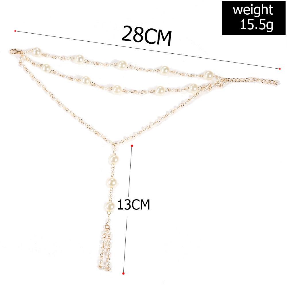 Beach Anklet Simple Multilayer Pearl Yoga - EX-STOCK CANADA