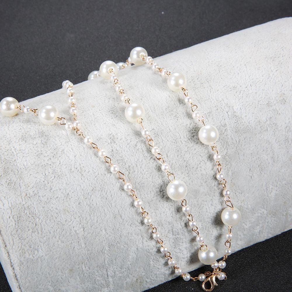 Beach Anklet Simple Multilayer Pearl Yoga - EX-STOCK CANADA