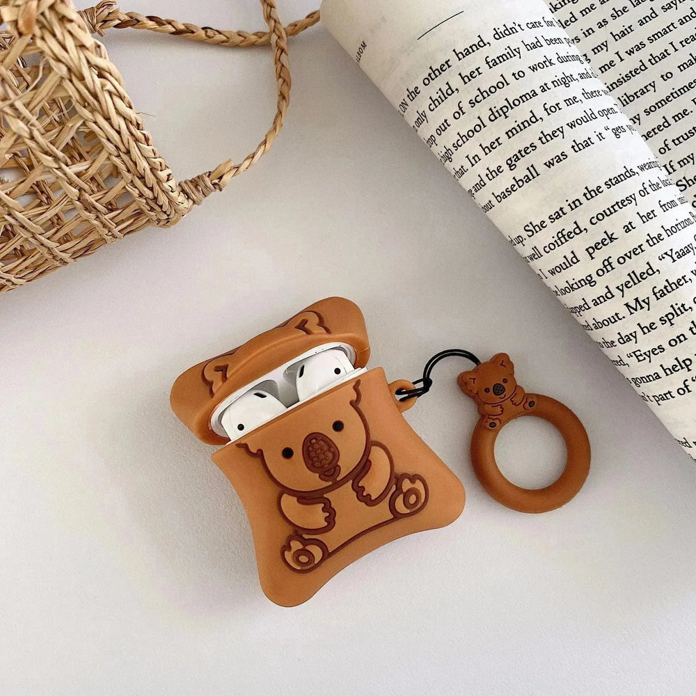 Bear Biscuit Storage Airpods Protective Cover Case - EX-STOCK CANADA