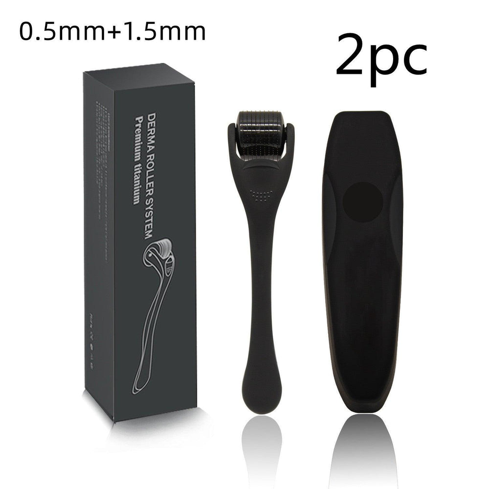 Beard Roller Microneedle Frosted Black Titanium Alloy Needle - EX-STOCK CANADA