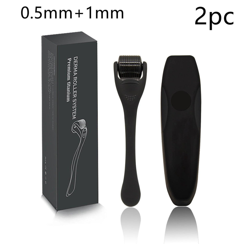 Beard Roller Microneedle Frosted Black Titanium Alloy Needle - EX-STOCK CANADA