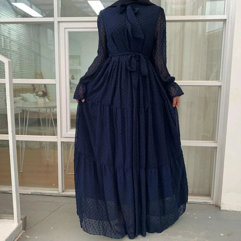 Beautiful long sleeve Abaya Dress for Arab Dubai Turkey Middle Eastern Women. - EX-STOCK CANADA