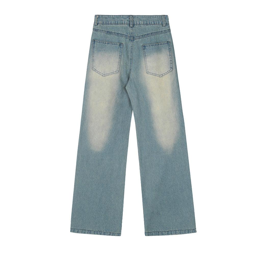 Beggar Ripped Patch Embroidered Letter Jeans - EX-STOCK CANADA