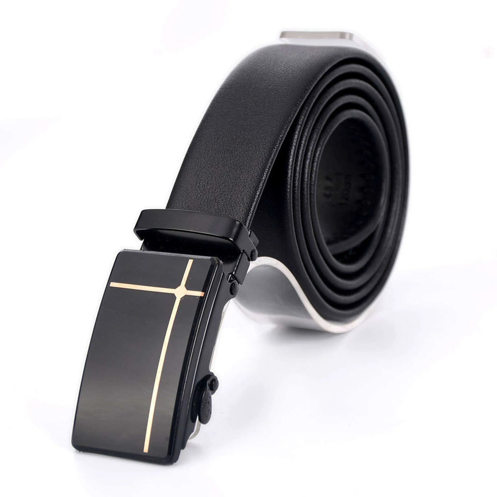 Belt Men's Automatic Buckle Belt Mirror Acrylic Iron Button Men's Business Casual Belt - EX-STOCK CANADA