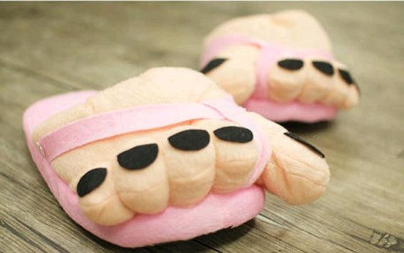 Big Giant Toe Plush Chic Women Men Creative Funny Cartoon Slippers for Winter and Autumn - EX-STOCK CANADA