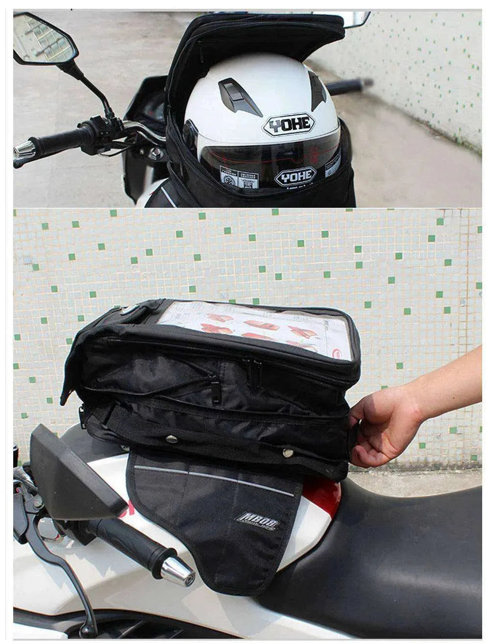 Black Motorcycle Accessories Carrying Luggage - EX-STOCK CANADA