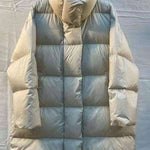 Black Silhouette Down Jacket Women Standing Collar Mid-length - EX-STOCK CANADA