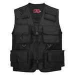 Black Vest Waistcoat Vest Men And Women With Multifunctional Tooling Style - EX-STOCK CANADA