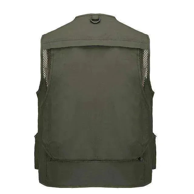 Black Vest Waistcoat Vest Men And Women With Multifunctional Tooling Style - EX-STOCK CANADA