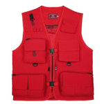 Black Vest Waistcoat Vest Men And Women With Multifunctional Tooling Style - EX-STOCK CANADA