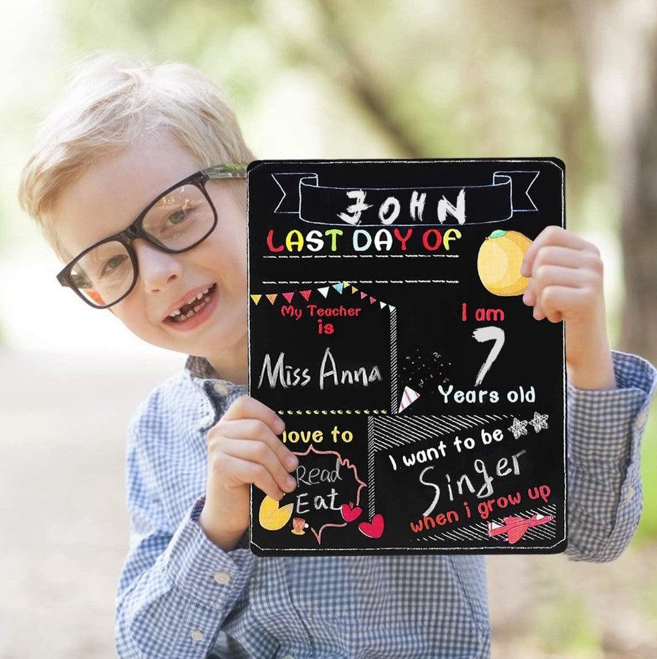 Blackboard First Day Of School Wooden Craftwork - EX-STOCK CANADA