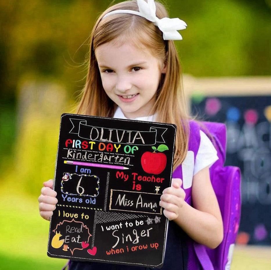 Blackboard First Day Of School Wooden Craftwork - EX-STOCK CANADA