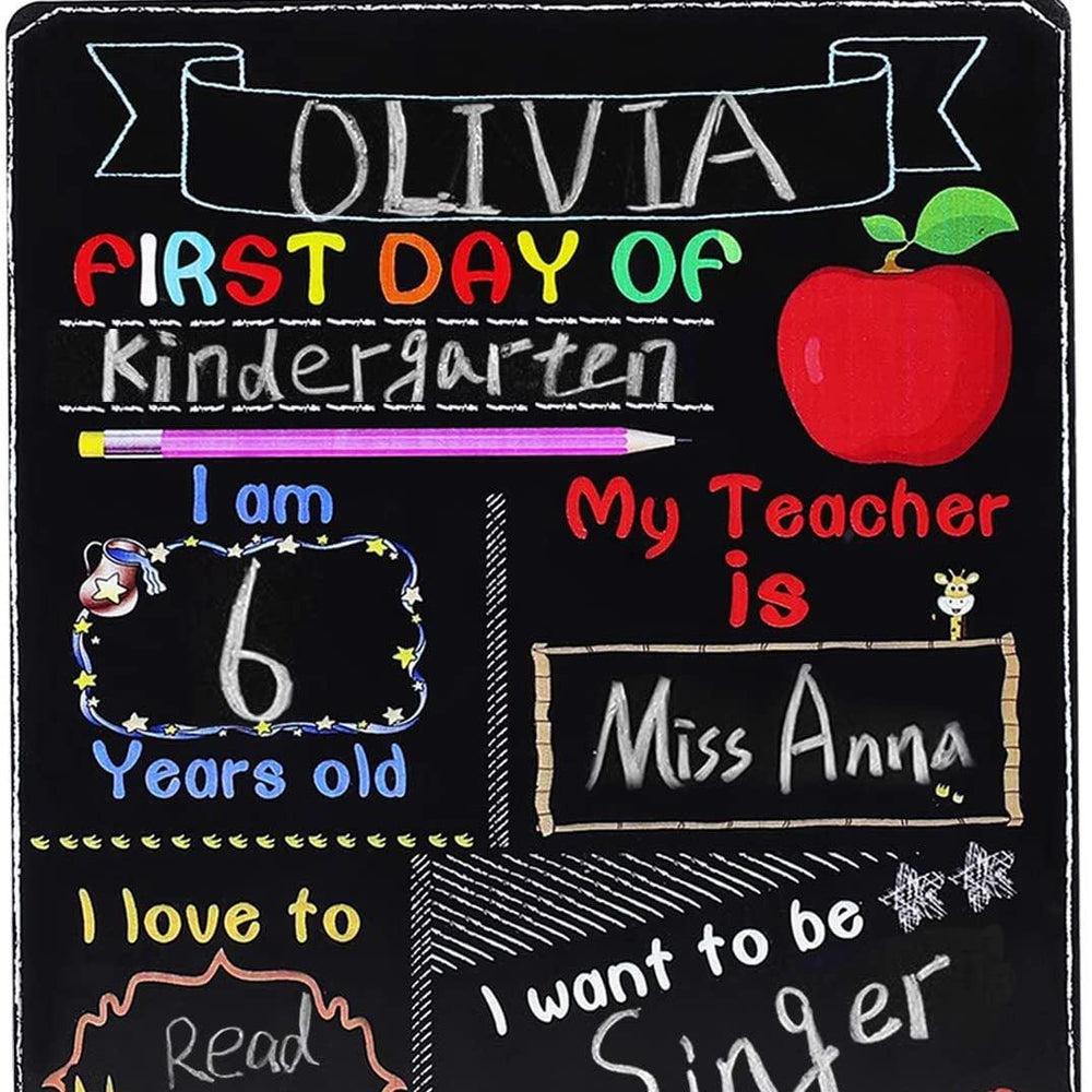 Blackboard First Day Of School Wooden Craftwork - EX-STOCK CANADA