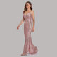 Body Fitted Wedding Bridesmaid Party Sequined Champagne sexy Long Dress - EX-STOCK CANADA