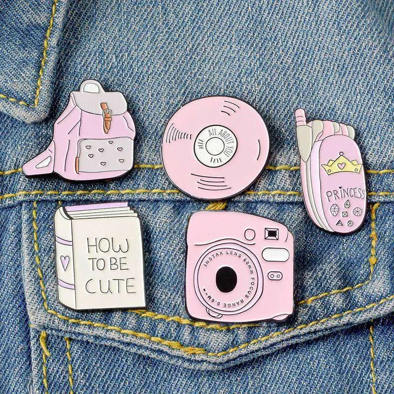 Book Bags Mobile Phone Video Card Brooch - EX-STOCK CANADA