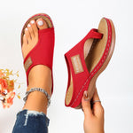 Breathable Clip Toe Sandals Summer Casual Outdoor Solid Color Slippers Fashion Beach Shoes For Women - EX-STOCK CANADA