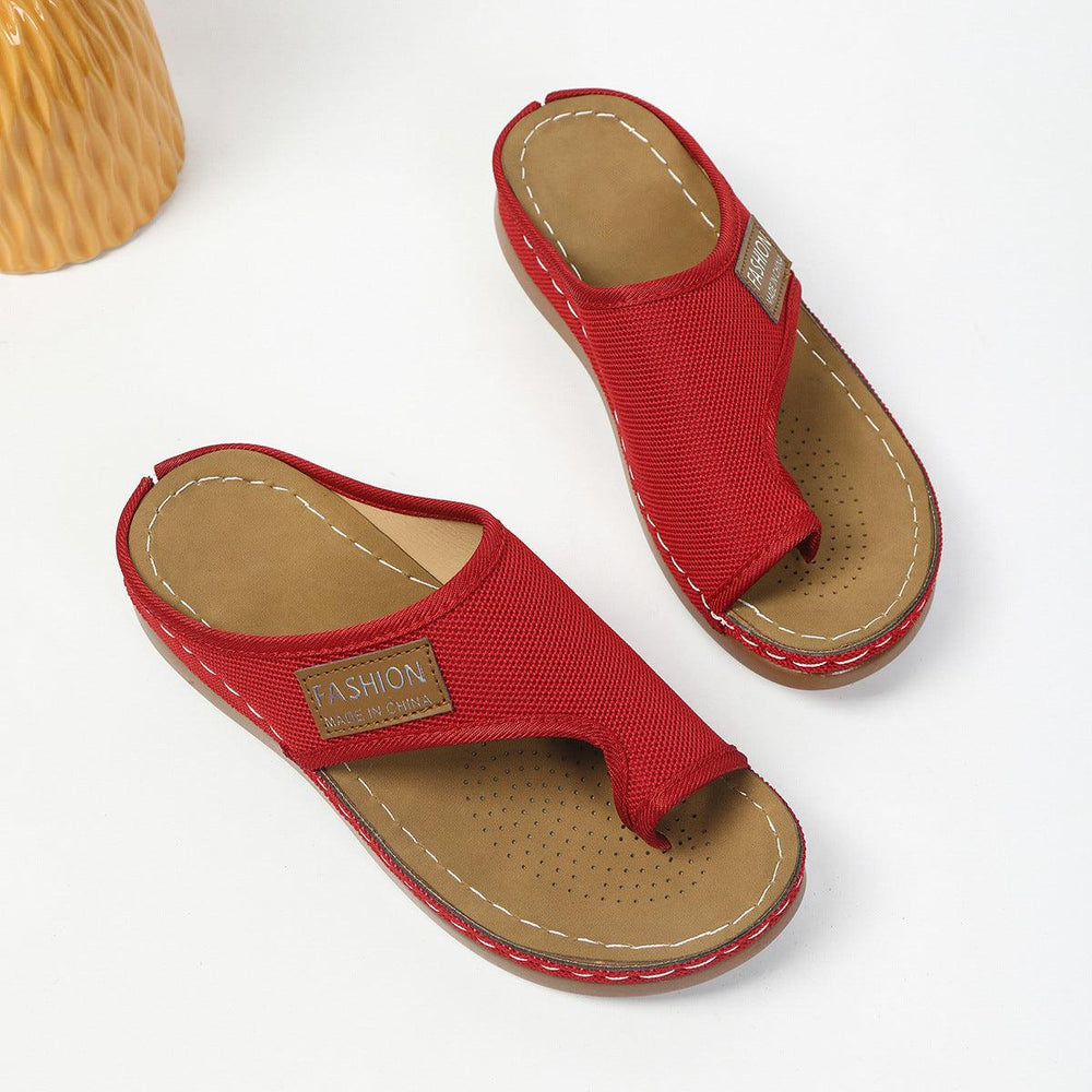 Breathable Clip Toe Sandals Summer Casual Outdoor Solid Color Slippers Fashion Beach Shoes For Women - EX-STOCK CANADA