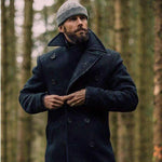 British Men Mid-length Long Sleeve Woolen Coat - EX-STOCK CANADA