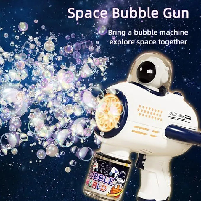 Bubble Gun Machine , Leak Proof Design, Automatic Bubble Blower Maker With Light And Bubble Solution, Summer Outdoor Toys For Birthday Party - EX-STOCK CANADA