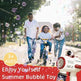 Bubble Gun Machine , Leak Proof Design, Automatic Bubble Blower Maker With Light And Bubble Solution, Summer Outdoor Toys For Birthday Party - EX-STOCK CANADA