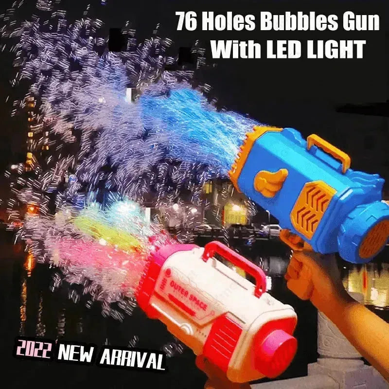 Bubble Gun Rocket 69 Holes Soap Blower With Light - EX-STOCK CANADA