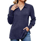 Button Loose-fitting Sanding T-shirt Top For Women - EX-STOCK CANADA