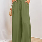 Printed Comfortable Casual Wide-leg Trousers