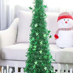 Artificial Tinsel Up Christmas Tree With Stand Gorgeous Collapsible Artificial Christmas Tree For Christmas Decorations