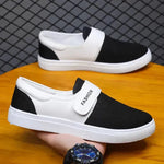 Canvas Flat Shoes Men Velcro Fashion Casual Unisex Sneakers