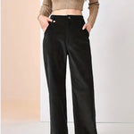 High Waist Drooping Slimming Casual Straight Pants Women's Trousers